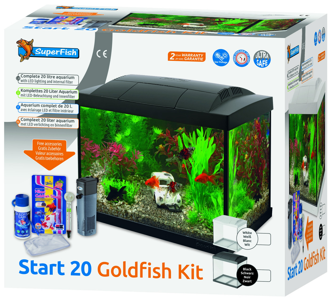 vertalen Beschrijven boog SuperFish aquarium Start 20 Goldfish kit zwart | De Boer Dier & Ruiter