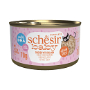 Schesir Kattenvoer Kitten Kip & Zalm Bouillon 70 gr