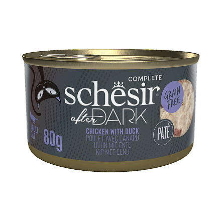 Schesir Kattenvoer After Dark Kip & Eend Pate 80 gr