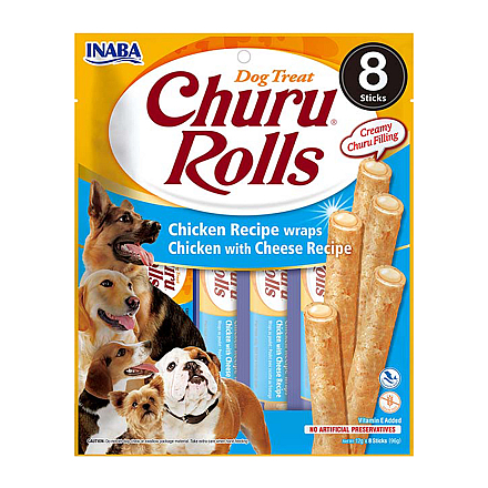 Inaba Churu Rolls Wraps Cheese 8 x 12 gr